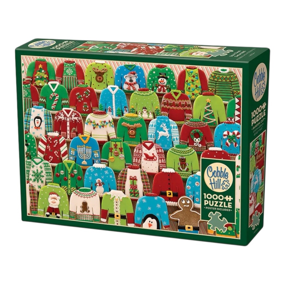 Cobble Hill Ugly Xmas Sweaters Christmas 1000 Piece Puzzle BNIB